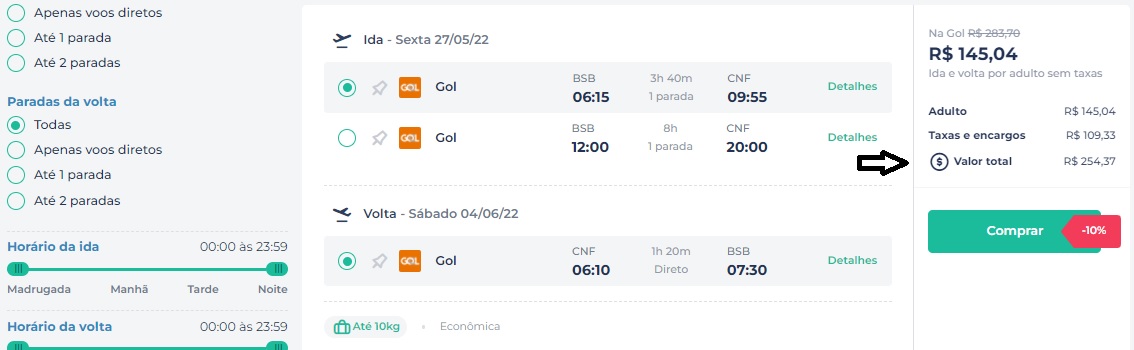 Passagens aéreas Brasília/Belo Horizonte por apenas R$ 254 e para o Rio de  Janeiro a R$ 307